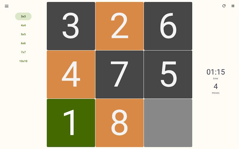 15 Number puzzle sliding game Screenshot 17