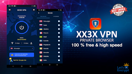 XX3X VPN - Private Browser Screenshot 1
