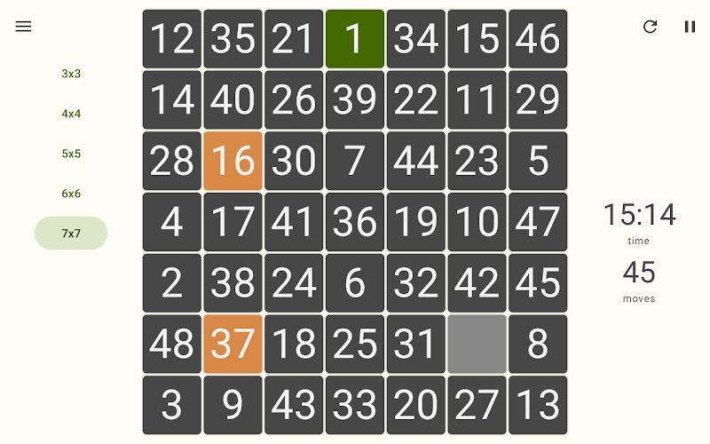 15 Number puzzle sliding game Screenshot 12