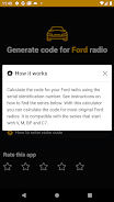 Ford radio code generator Screenshot 5