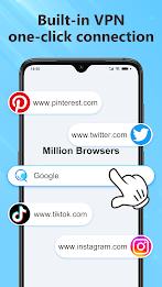Bullet Browser: Million VPN Screenshot 3