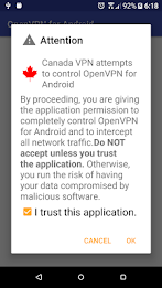 Canada VPN -Plugin for OpenVPN Screenshot 3