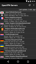 VPN Servers for OpenVPN Screenshot 1