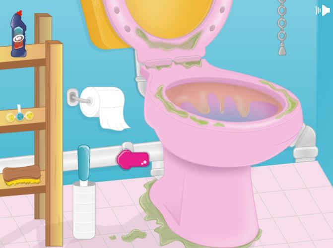 Girls bathroom cleaning games Screenshot 9