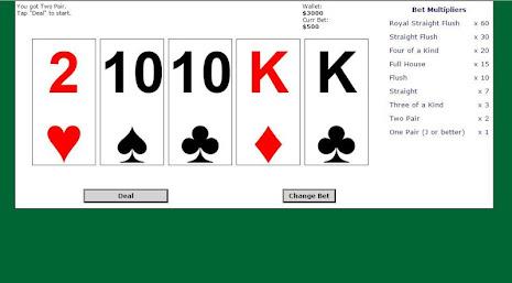 5 Card Draw Poker Solitaire Screenshot 5