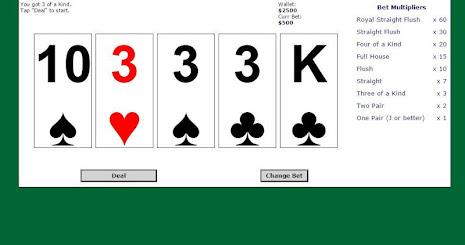 5 Card Draw Poker Solitaire Screenshot 4