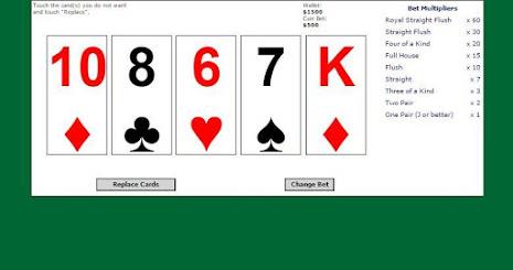 5 Card Draw Poker Solitaire Screenshot 2