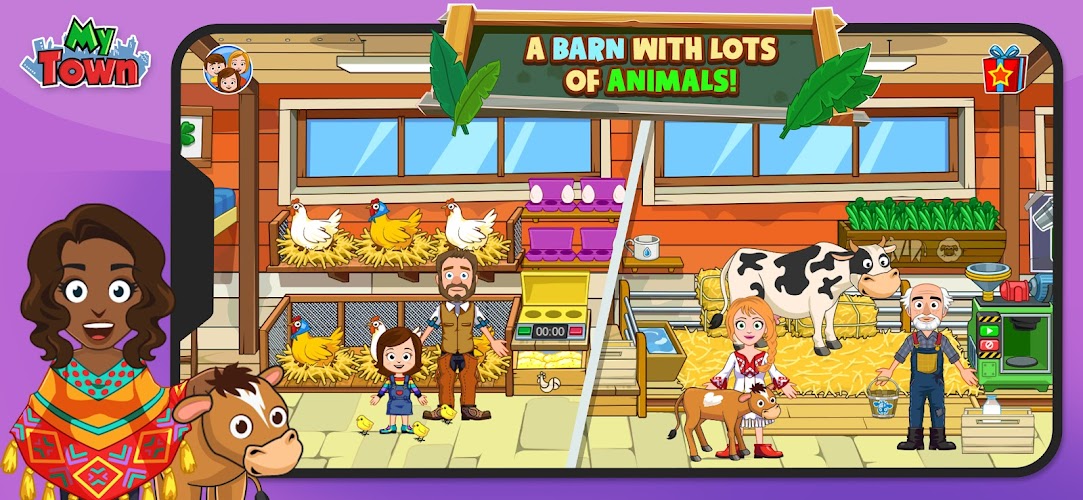 My Town Farm Animal game Screenshot 2