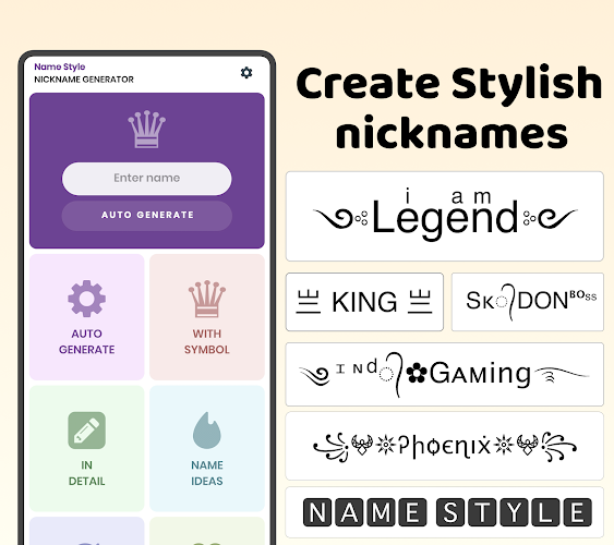 Name style: Nickname Generator Screenshot 9