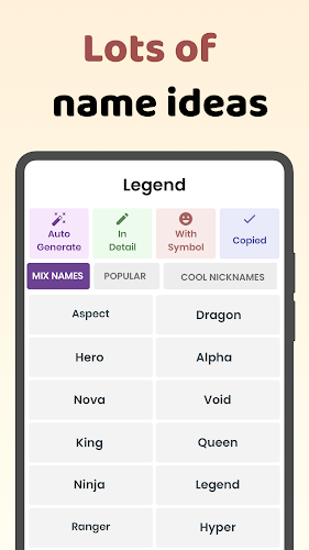 Name style: Nickname Generator Screenshot 27