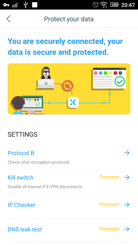 X-VPN Screenshot 1