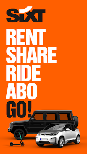 SIXT rent. share. ride. plus. Screenshot 1