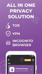 Private Onion Browser + VPN Screenshot 1