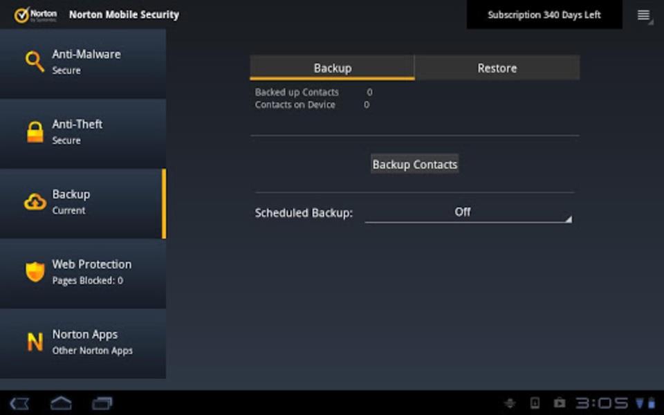 Norton Mobile Security Screenshot 1