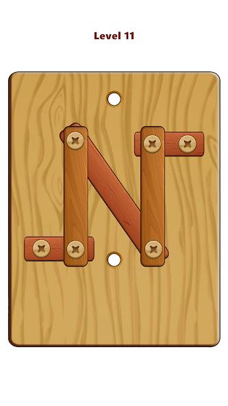 Wood Nuts & Bolts Puzzle Mod Screenshot 1