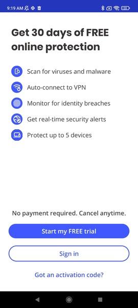McAfee Security: Antivirus VPN Screenshot 2