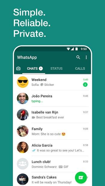 WhatsApp Messenger Screenshot 1