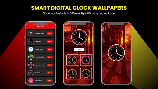 Digital Clock 4K Wallpapers HD Screenshot 1