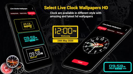 Digital Clock 4K Wallpapers HD Screenshot 14