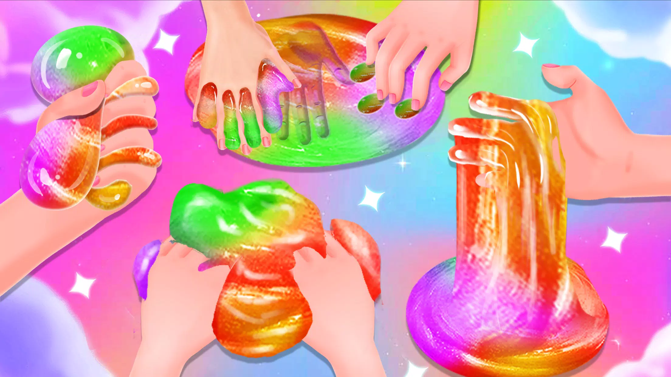 Pastel Rainbow Slime – DIY Mak Screenshot 4