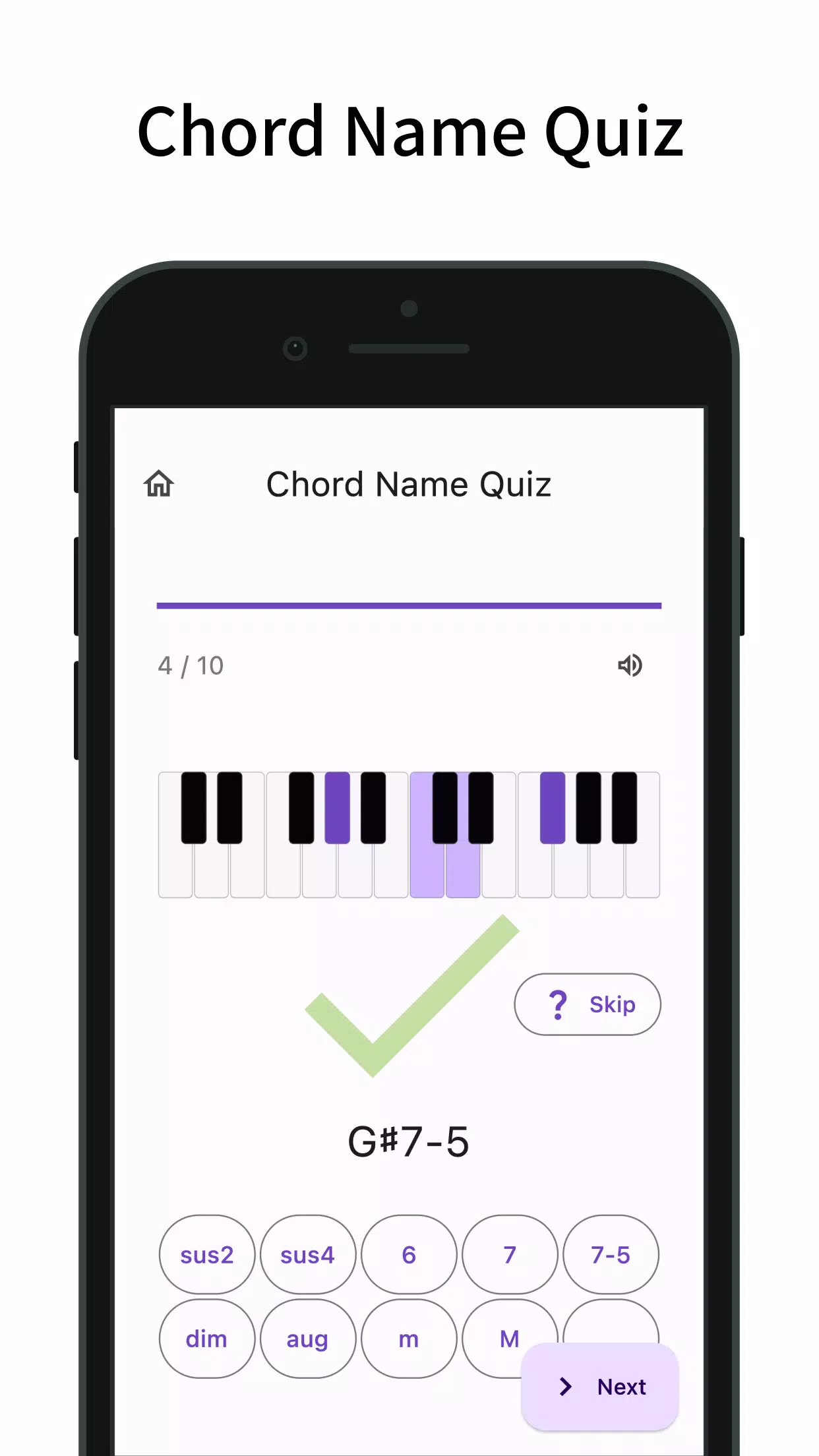 Chord Quiz: Learn Piano Chord Screenshot 1