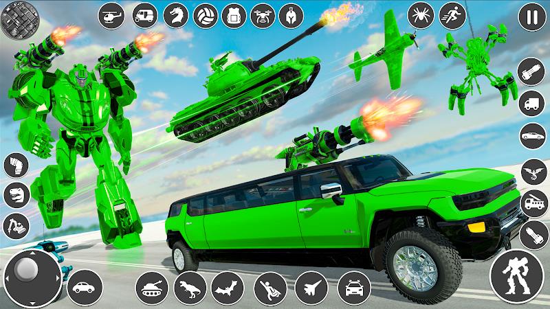 Flying Limo Car Robot Games Screenshot 7