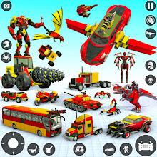 Flying Limo Car Robot Games APK