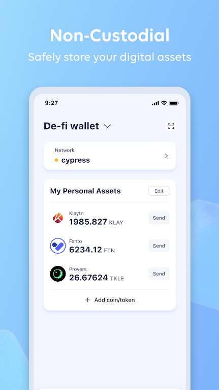 Kaikas Mobile Crypto Wallet Screenshot 3