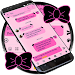 SMS Messages Ribbon Pink Black APK