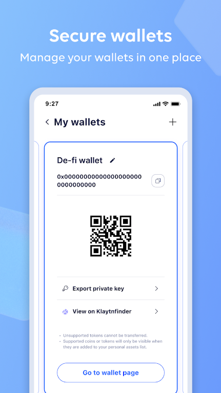 Kaikas Mobile Crypto Wallet Screenshot 2