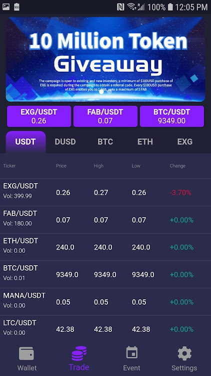 eXchangily DEX Bitcoin Wallet Screenshot 4
