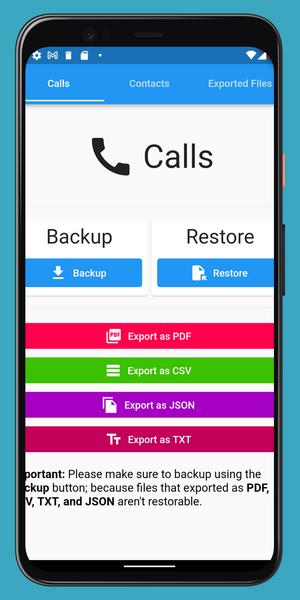 Call Log Backup,Restore & PDF Export Screenshot 9