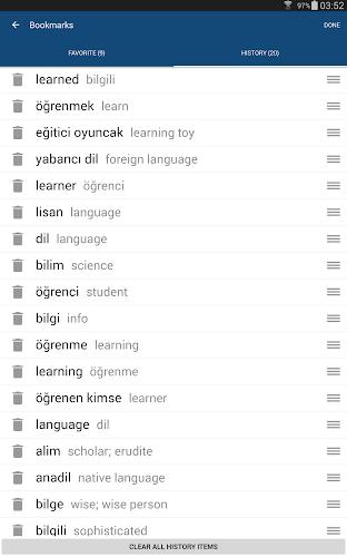 Turkish English Dictionary İng Screenshot 9