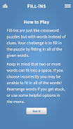 Fill-Ins · Word Fit Puzzles Screenshot 5