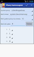Harmonogram pracy Screenshot 7