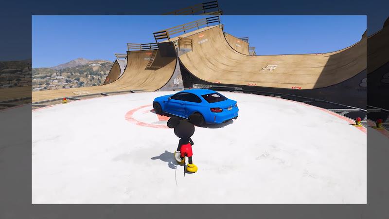Mickey Race Mega Ramp Car Screenshot 1