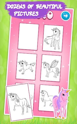 Unicorn Kids Coloring Book Screenshot 13