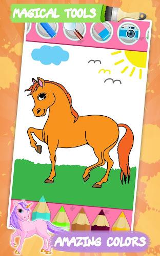 Unicorn Kids Coloring Book Screenshot 8