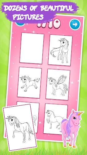Unicorn Kids Coloring Book Screenshot 2