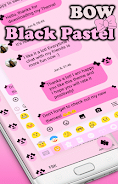 SMS Messages Ribbon Pink Black Screenshot 5