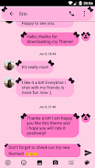 SMS Messages Ribbon Pink Black Screenshot 2