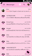 SMS Messages Ribbon Pink Black Screenshot 3