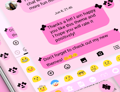 SMS Messages Ribbon Pink Black Screenshot 7