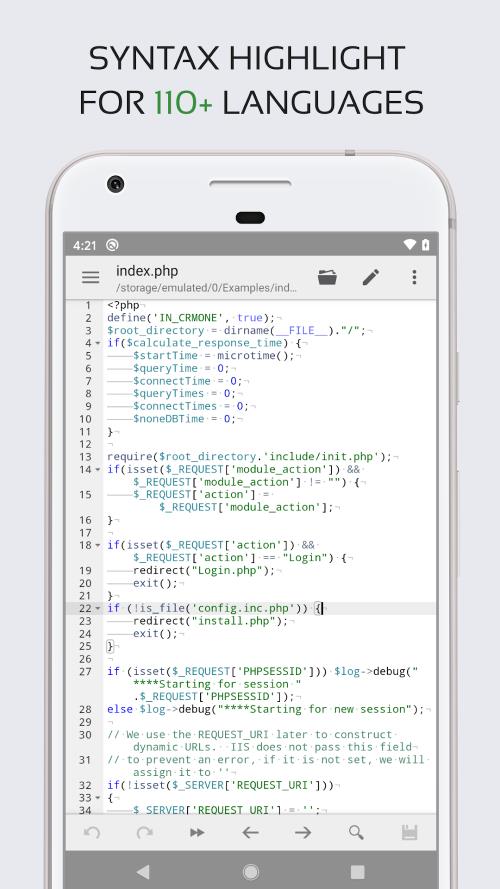 Code Editor Screenshot 1