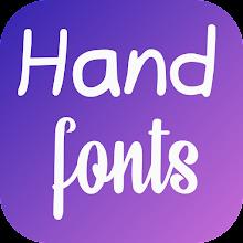 Hand fonts for FlipFont APK