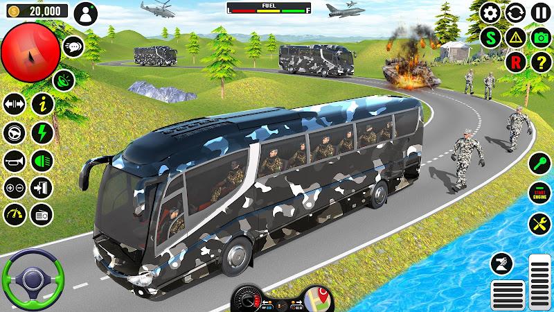 Bus Simulator Army Bus Driving Screenshot 12