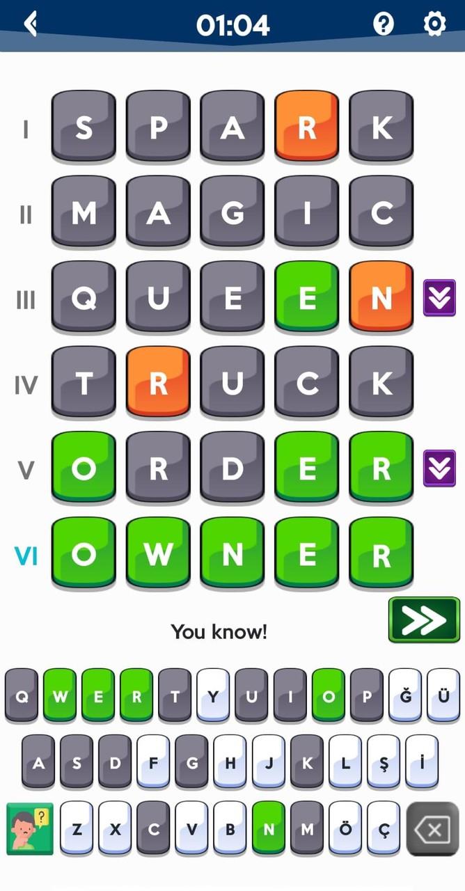 Worden TR - Word Puzzle Game Screenshot 1