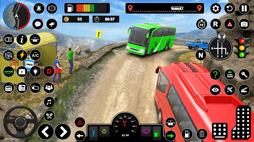 Offroad Bus Simulator Bus Game Screenshot 1