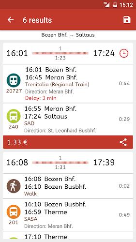 Timetable South Tyrol Screenshot 3