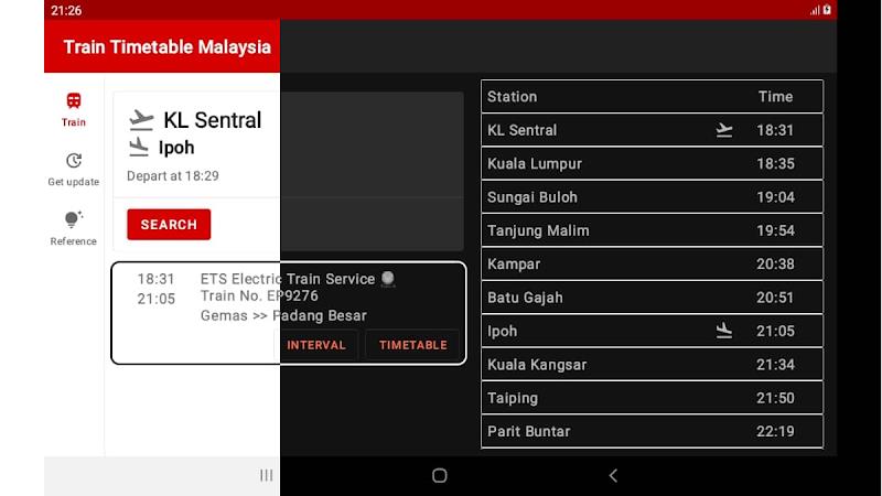 Train Timetable Malaysia Screenshot 7